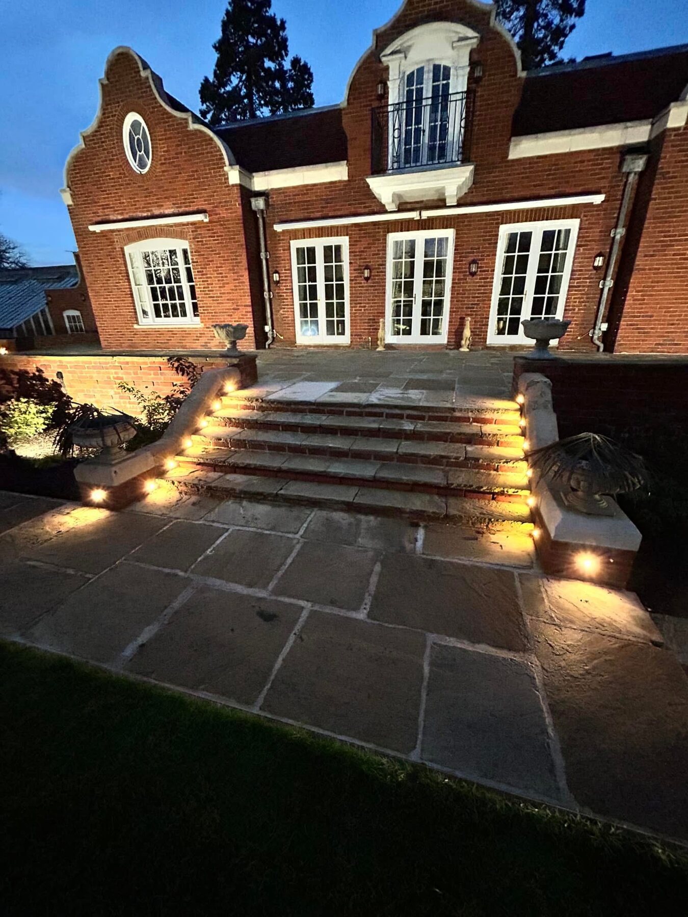 Exterior architectural and step lighting