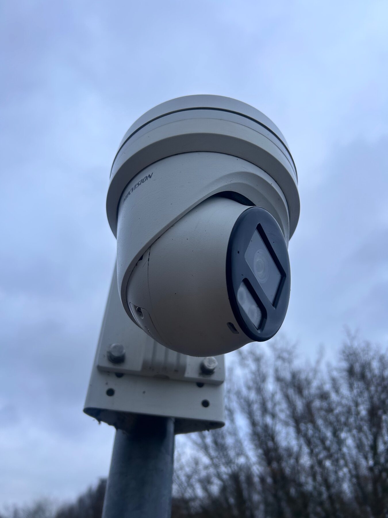 Professionally installed CCTV dome camera