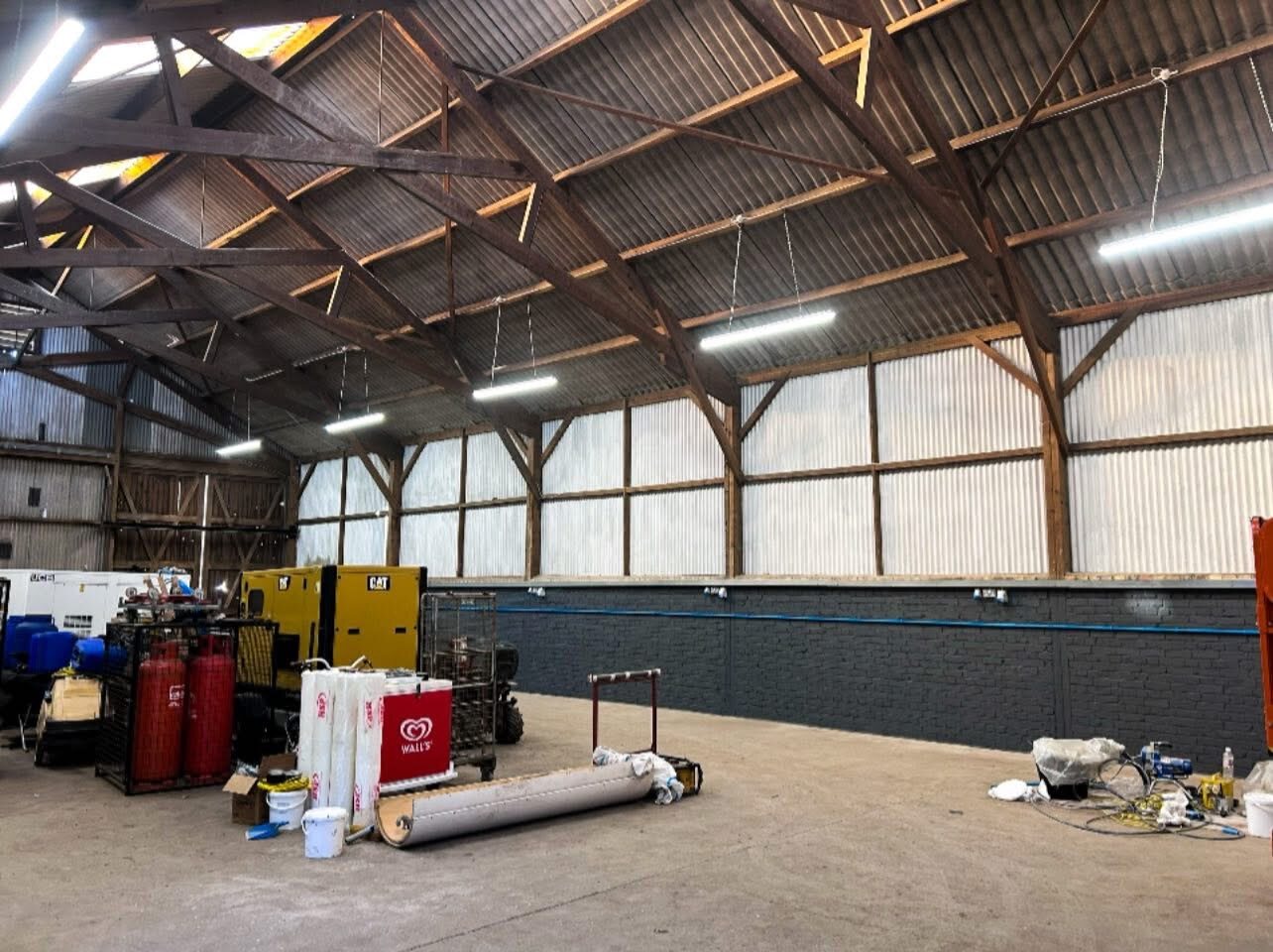 Commercial and industrial lighting installation