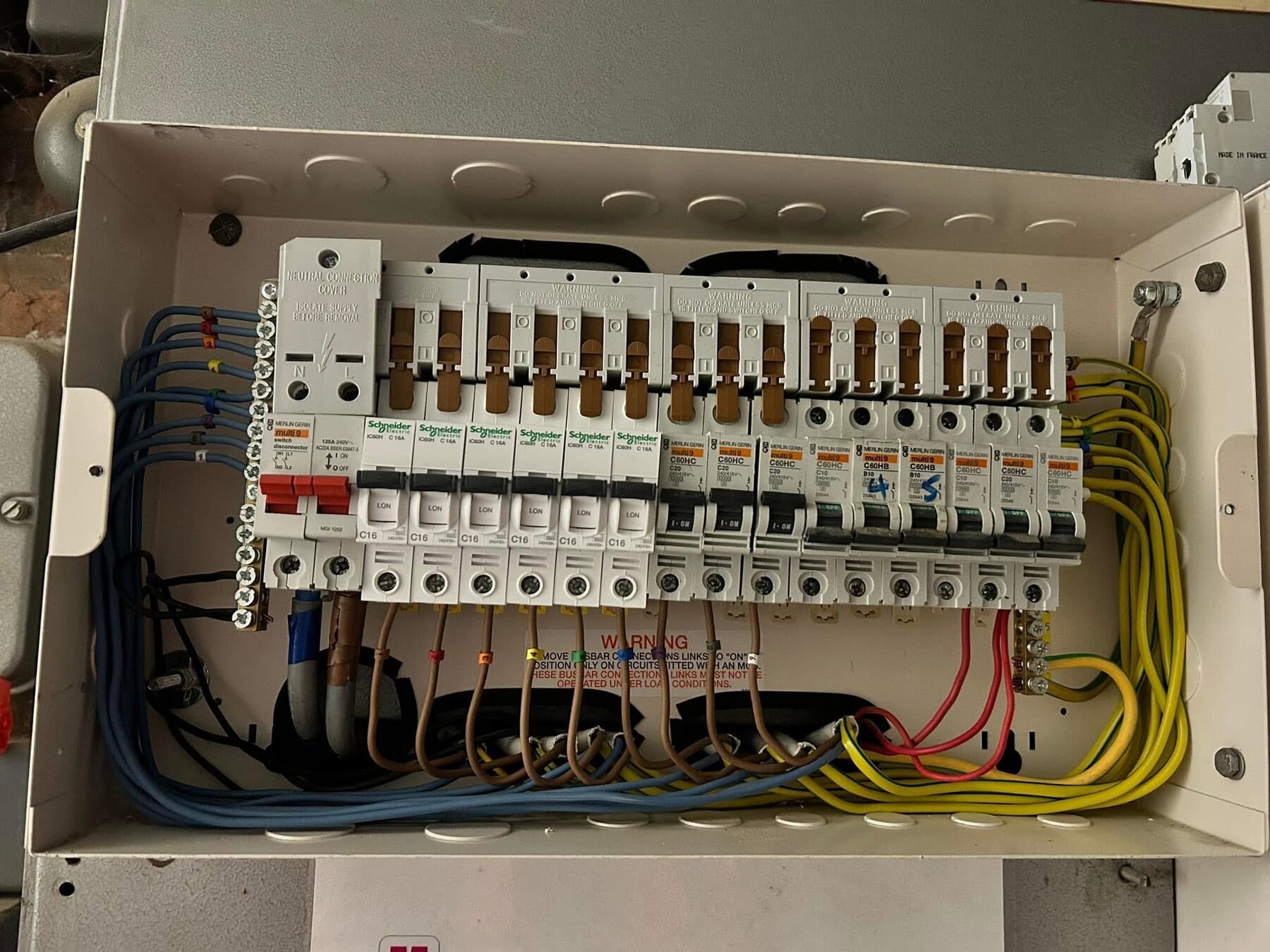 Existing distribution board inspection