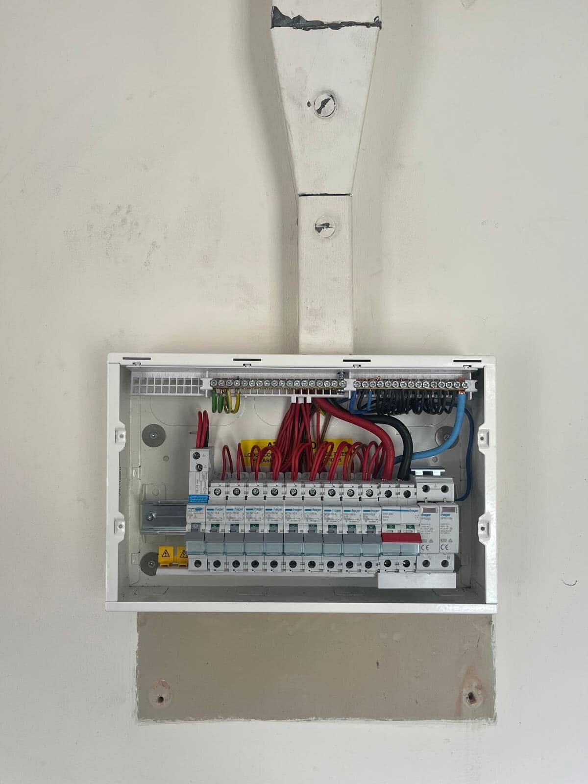 Modern consumer unit installation