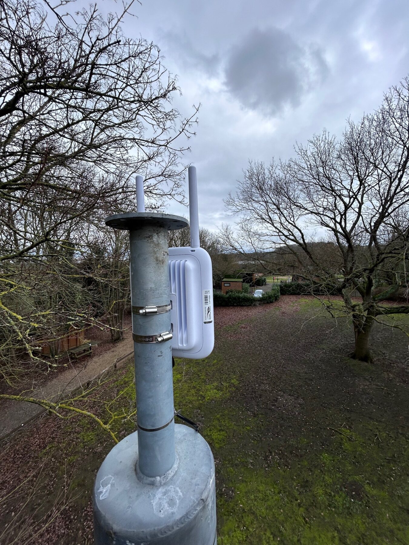 High-level wireless access point for extended coverage
